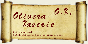 Olivera Kašerić vizit kartica